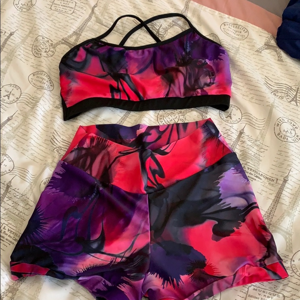 Women’s dance half top and shorts
